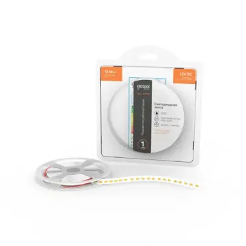 Лента  в комплекте LED 2835/120 12V 10W/m 700lm/m 3000K 8mm IP20 2m 1/100 BT035 Basic Gauss