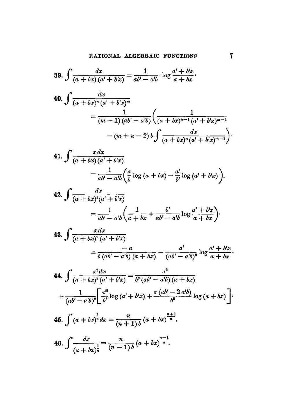 A short table of integrals | Peirce Benjamin Osgood