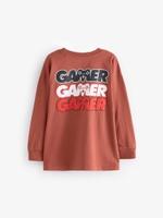 Лонгслив для мальчика Next 684-182, Кирпичный