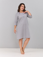 Ночная сорочка С-008/серый-экрюгорошки