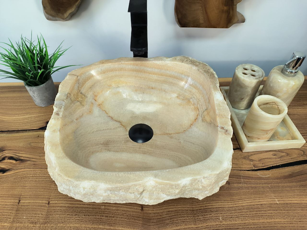 Раковина из оникса Erozy Natural EO-65760 40х40х15 из натурального камня