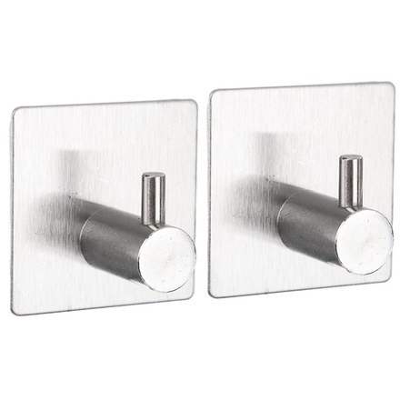 VETTA Крючки самоклеящиеся, 2шт, нержавеющая сталь