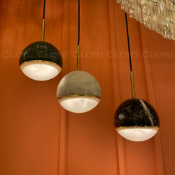 Подвесной светильник Cloyd LUNAR P1 / латунь - черн.мрамор (арт.11057)