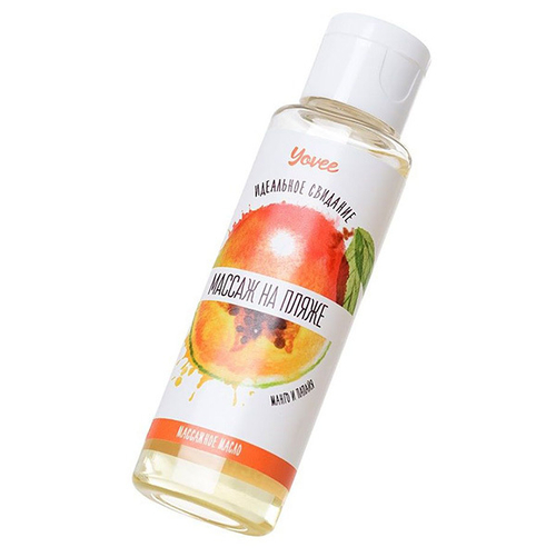 Масло для массажа с ароматом манго и папайи ToyFa Yovee Массаж на пляже 50мл