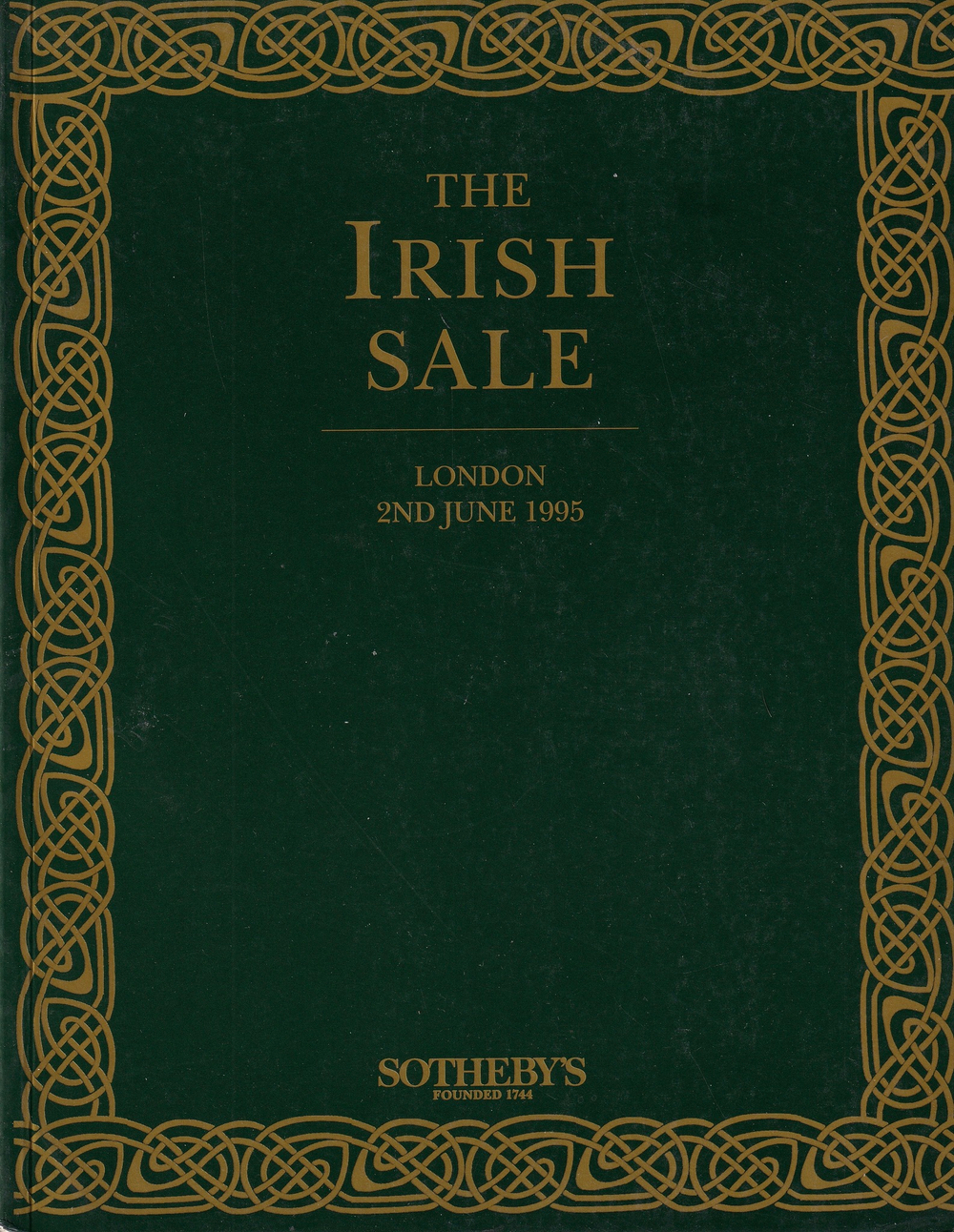 Каталог аукциона Sotheby's, Лондон, Ирландские торги от 2 июня 1995 года