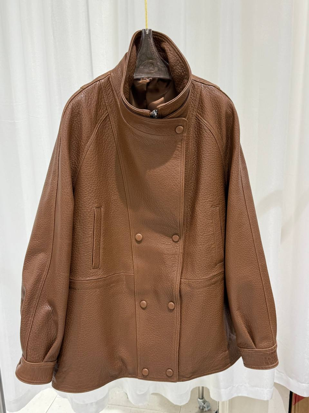 Кожаный тренч 75см