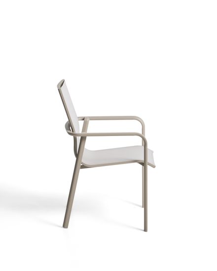 Уличный стул Canea из бежевого алюминия