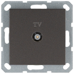 Розетка TV Φ9.5mm оконечная с накладкой, цвет Мокко