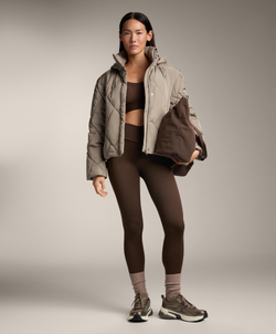 Oysho Водоотталкивающая утепленная куртка Primaloft®, темно-серый