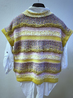 Вязаный жилет оверсайз Мимоза шишибрики