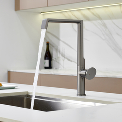 Смеситель для кухни Domaci Римини D568342GB вороненая сталь