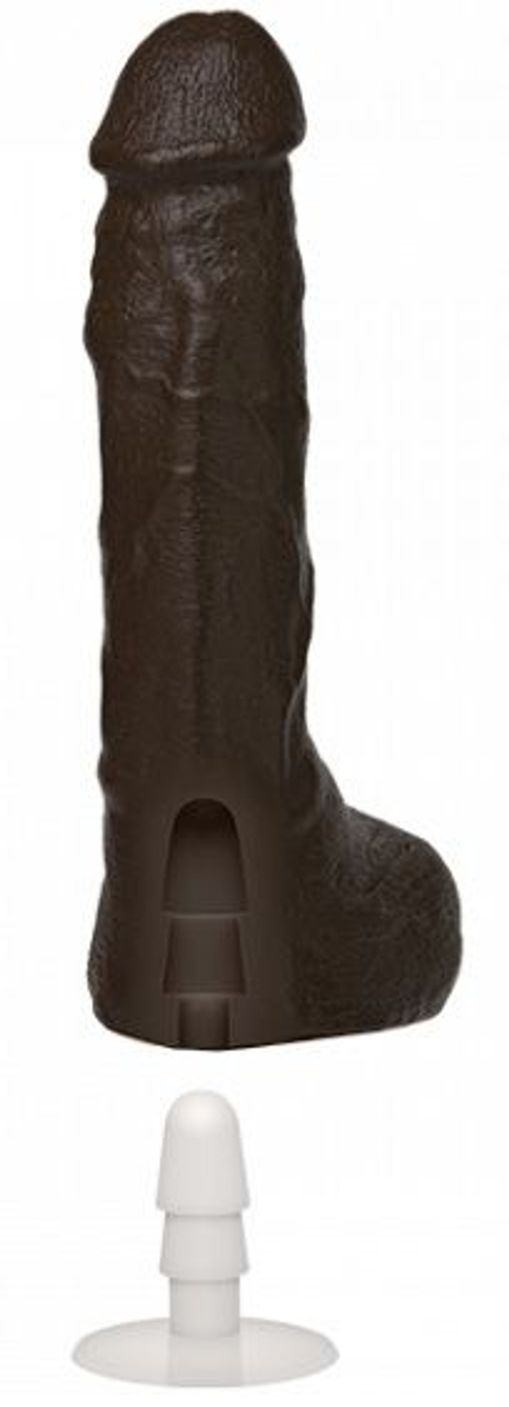 Коричневый фаллоимитатор с имитацией семяизвержением Bust It Squirting Realistic Cock - 23,36 см. (Цвет: коричневый)