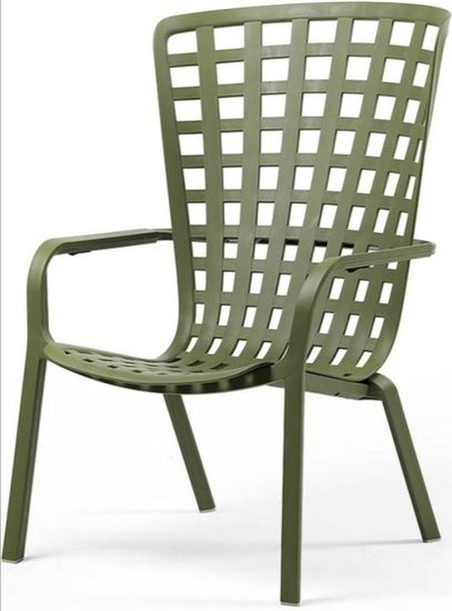 Лаунж кресло Folio пластиковое зеленое Nardi Италия