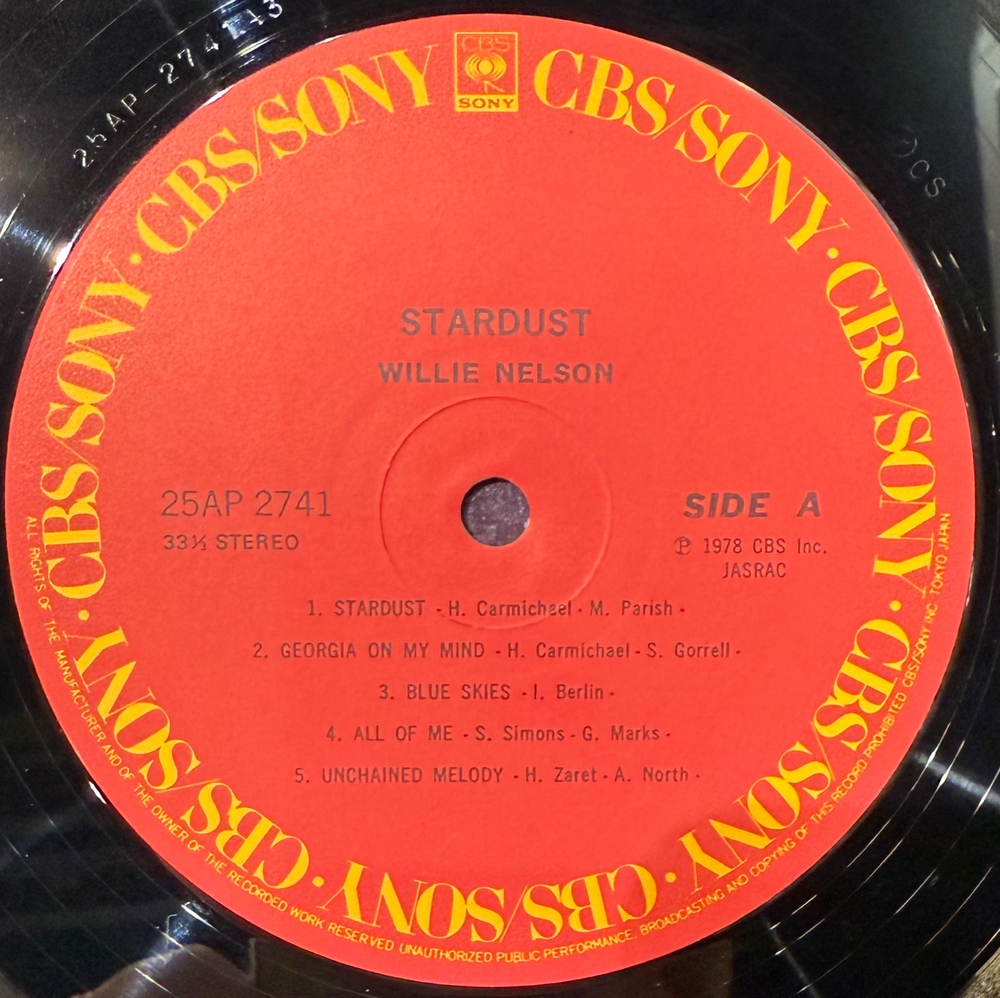 Виниловая пластинка Willie Nelson ‎– Stardust LP