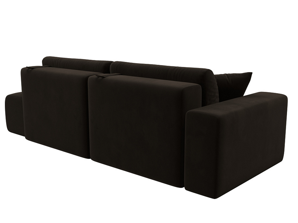 Диван угловой Лига-036 НПБ Модерн левый угол МИКРОВЕЛЬВЕТ Коричневый