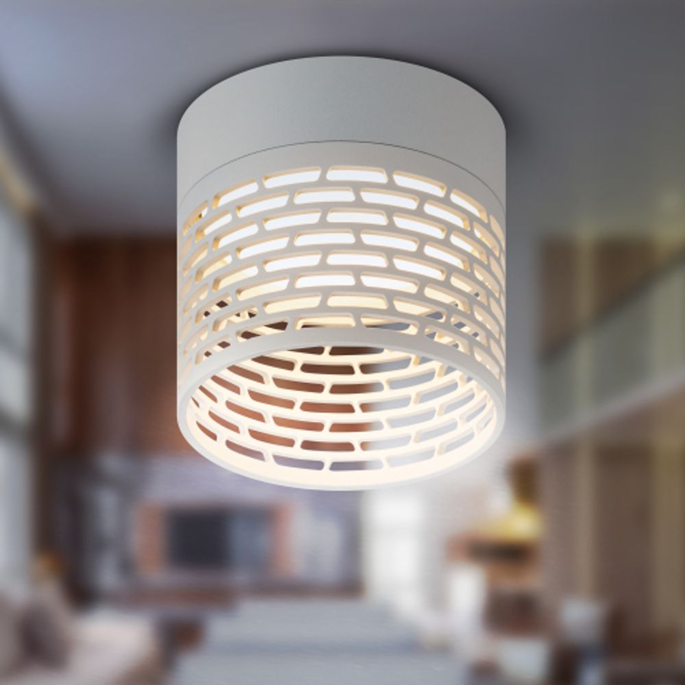 Светильник настенно-потолочный спот ЭРА OL53 WH под лампу GX53 белый IP20