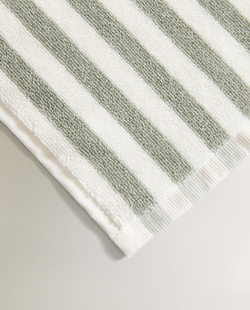 Zara Home - Красочное полосатое банное полотенце, зеленый, 50х90 см