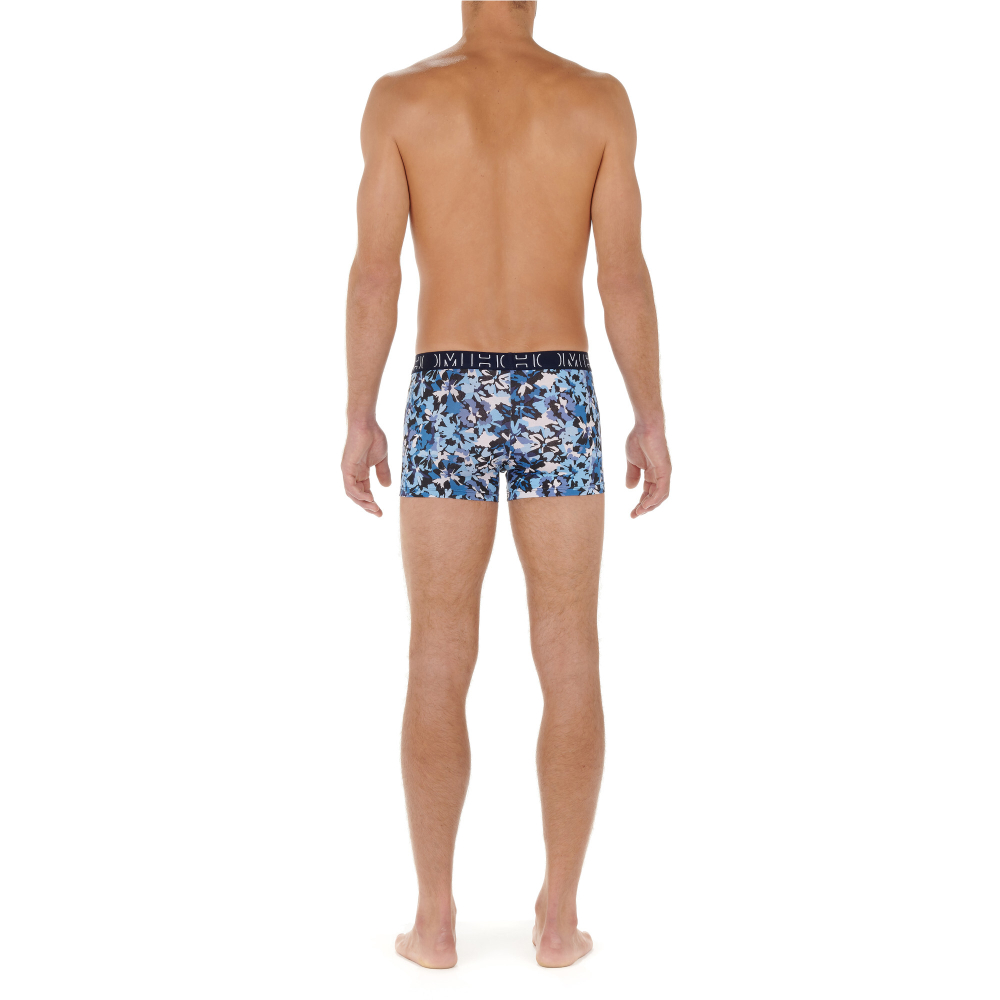 Мужские трусы боксеры набор из 3-х штук (темно-синие, синие, синие с принтом) HOM ROCKY #2 Boxer Briefs 3p 402663_40T036