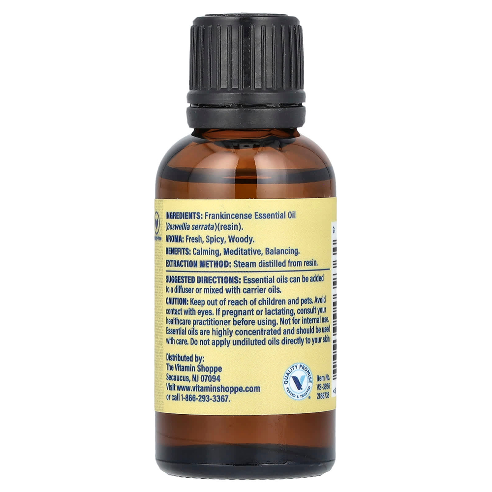The Vitamin Shoppe, 100% чистое эфирное масло, ладан, 30 мл (1 жидк. унц.)