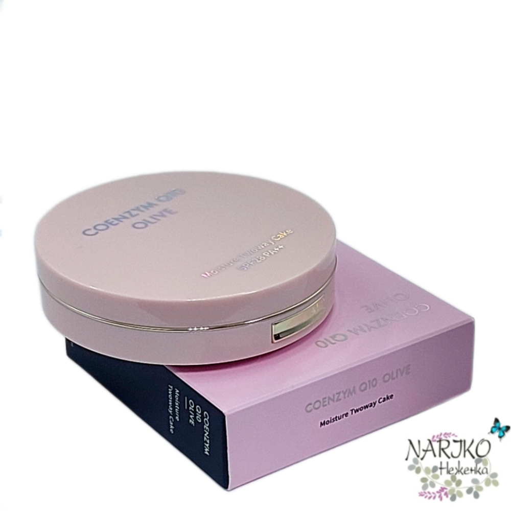 Матирующая пудра для лица ENOUGH Coenzyme Q10 Olive Moisture Twoway Cake SPF28 PA++ №13, 20 гр.