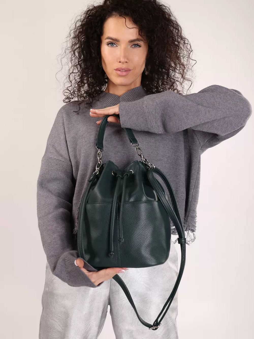 сумка через плечо тоут средняя мешок