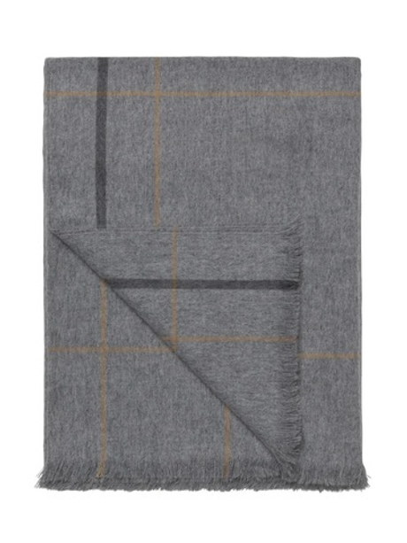 Плед 130х200 Elvang Square Light Grey