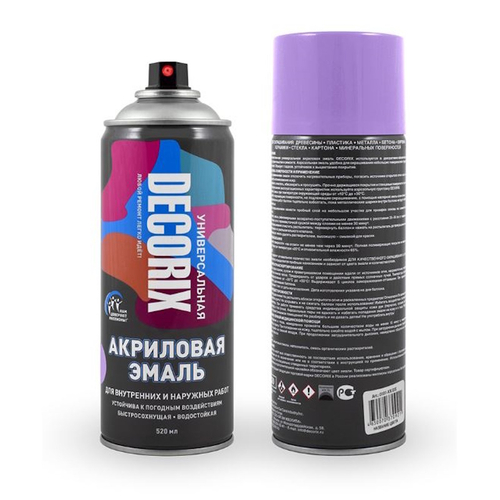 Эмаль аэроз. DECORIX акрил. светло-фиолетовая 520мл  0101-36 DX * АКЦИЯ