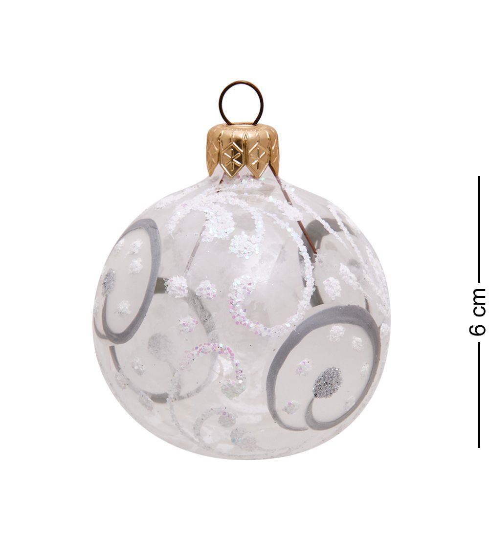 Элита НФШ-1254/4 Набор ел.украшений Шар 4шт «Снежный узор» 60 мм