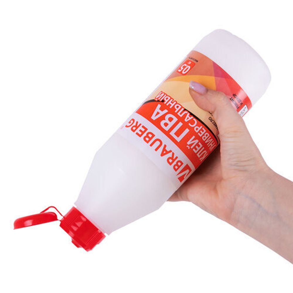 Клей ПВА BRAUBERG, 0,5 кг, универсальный (бумага, картон, дерево), 600982