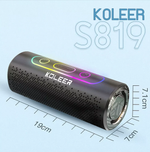 Беспроводная колонка Koleer S819 (5W/Radio/TF/USB) LED