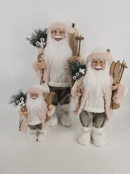 Дед Мороз Дворцовый в розовой шубке 45 см., ЕлкиТорг (ZS-S-21835-18)