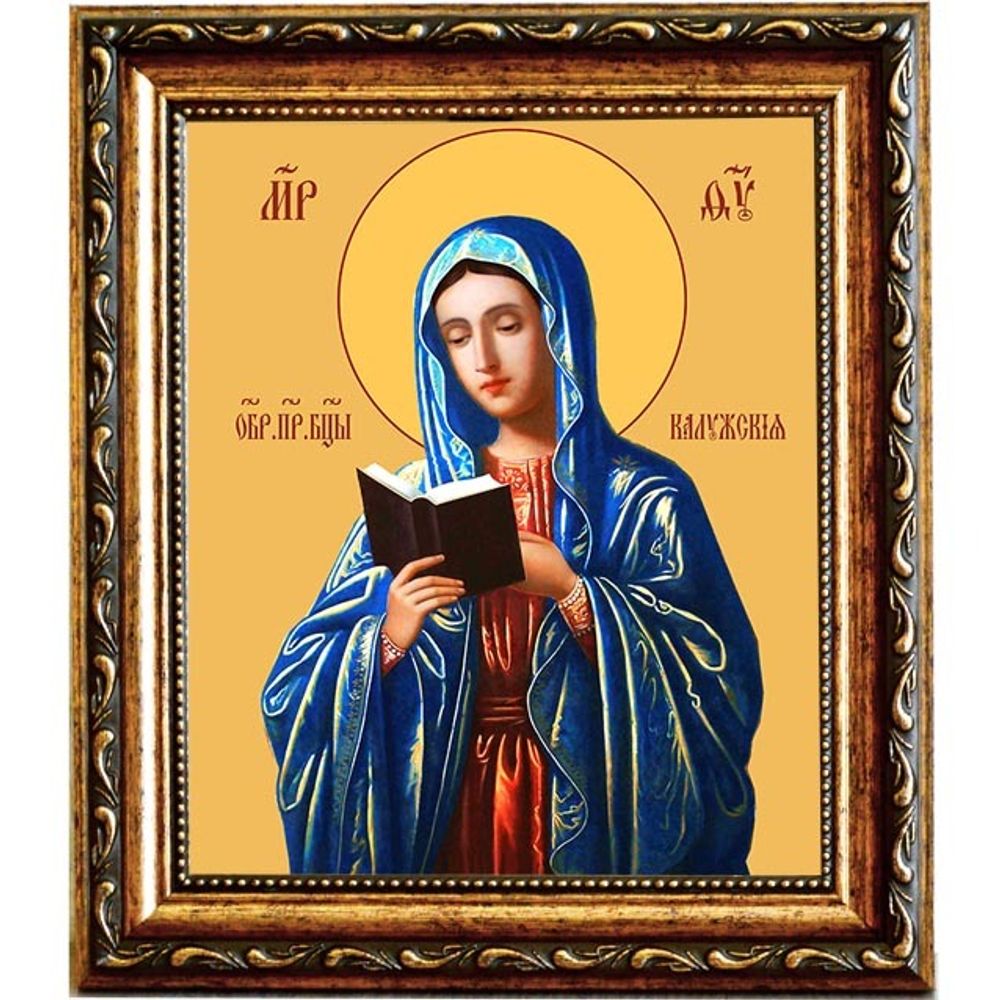 Калужская икона Божьей Матери на холсте.