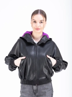 Куртка женская  кожаная оверсайз