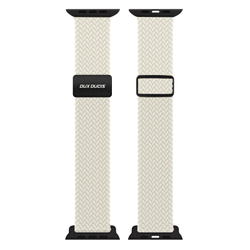 Эластичный ремешок серого цвета (Starlight) для смарт часов Apple Watch размером 42, 44, 45, 46, 49MM, серия Mixture Ultra Series от Dux Ducis