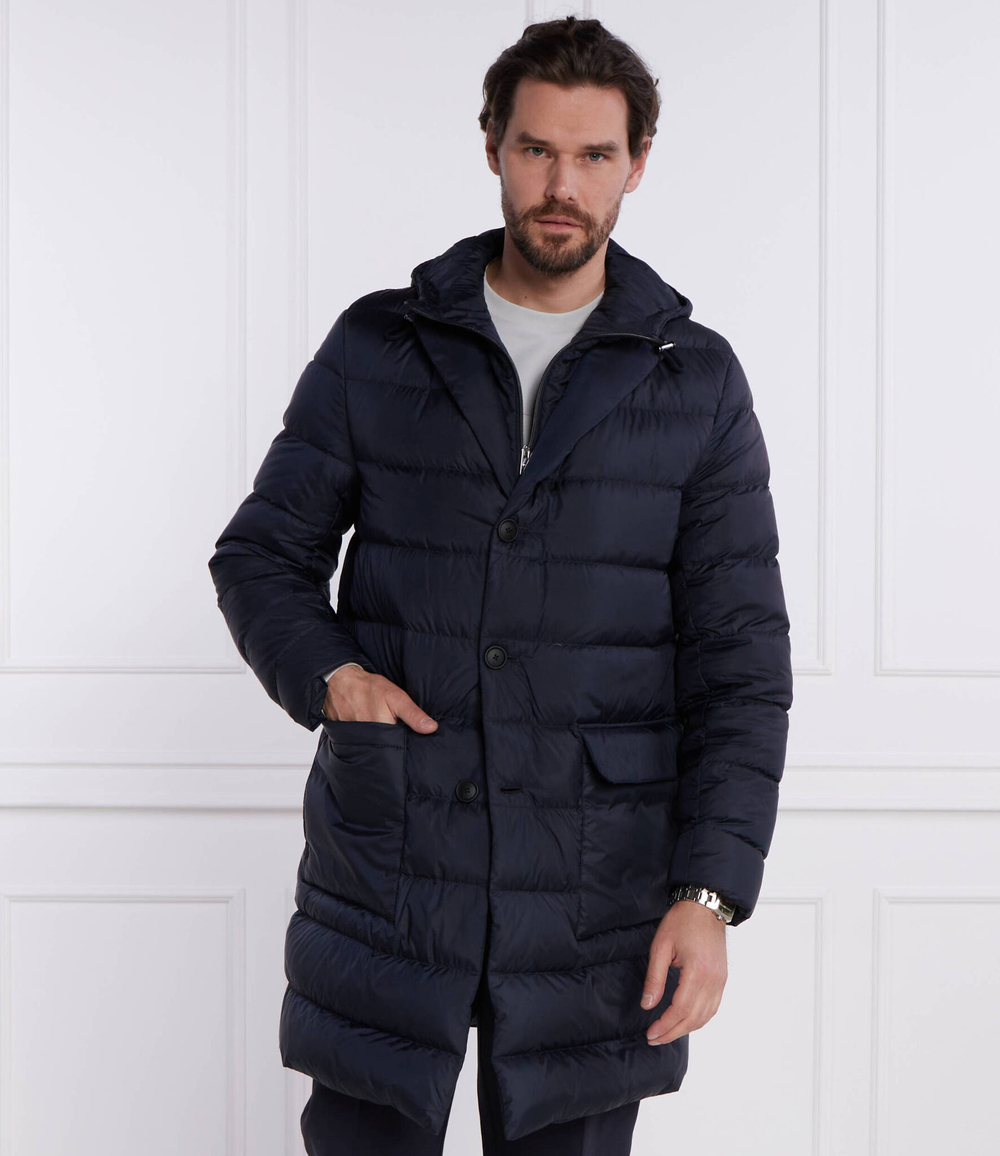 Пуховое пальто P-Hyde-Pad-Hood-233F BOSS BLACK - темно-синий(50496174)