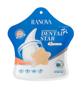 Ranova Лакомство для кошек Звёздочка для зубов с курицей и морковью, 6гр.