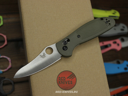 Нож Benchmade 555 Griptilian Mini - зеленый нейлон, клинок стоунвош