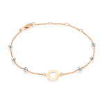 Браслет «Буква О» из комбинированного золота