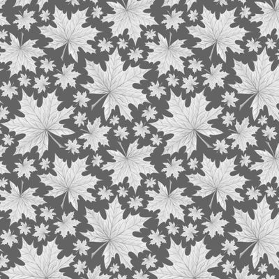 КЛЕНОВЫЕ ЛИСТЬЯ НА СЕРОМ ФОНЕ