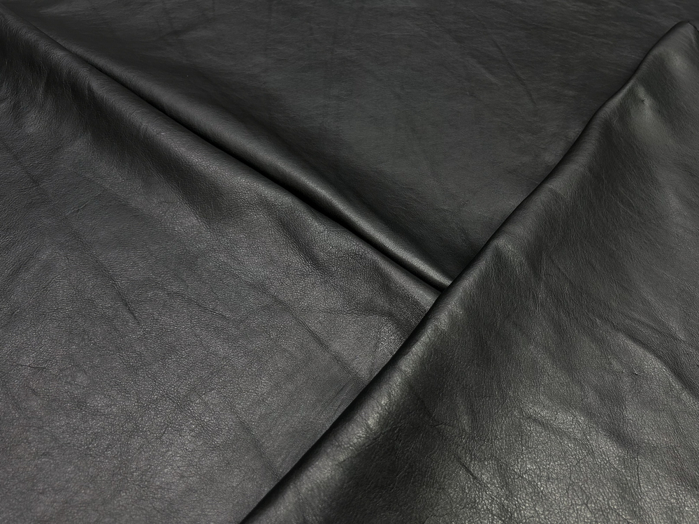 ЛОТ-5 Nappa WAX Nero, толщ. 0,9-1,1 мм, натуральная кожа