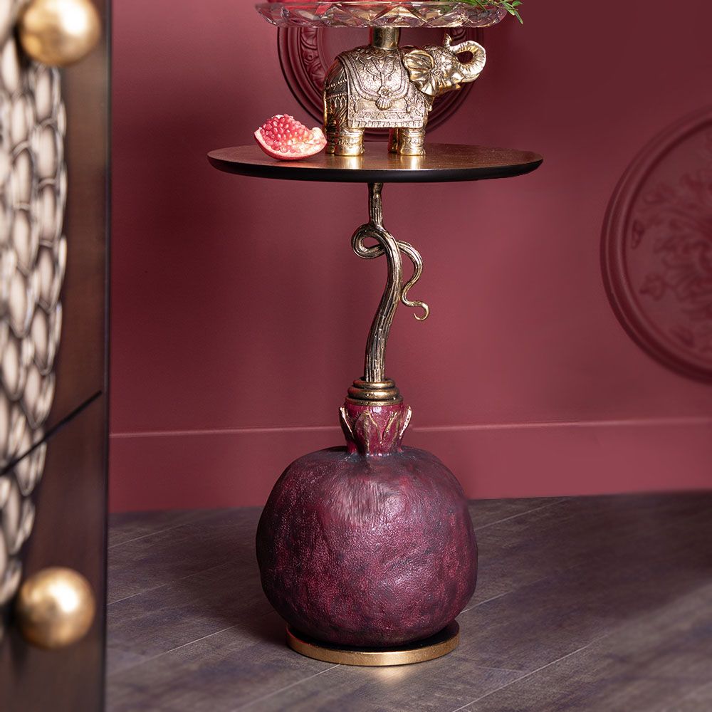 Столик декоративный Рубиновый гранат Амбер Золото