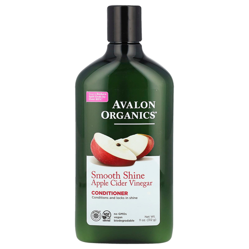 Avalon Organics, Кондиционер, для гладкого блеска, шаг 2, яблочный уксус, 312 г (11 унций)