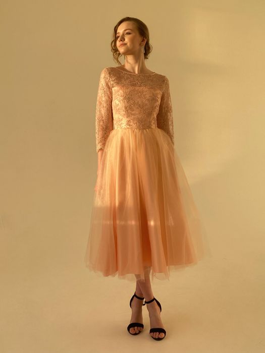 Нарядное платье &quot;Джулия&quot; миди (розовый)