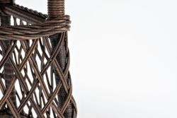 "Эспрессо" плетеный круглый стол, диаметр 80 см, цвет коричневый