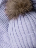 Шапка зимняя для девочки и снуд вязаные