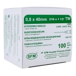 Игла инъекционная SFM 0,8х40 мм 21G 100 шт