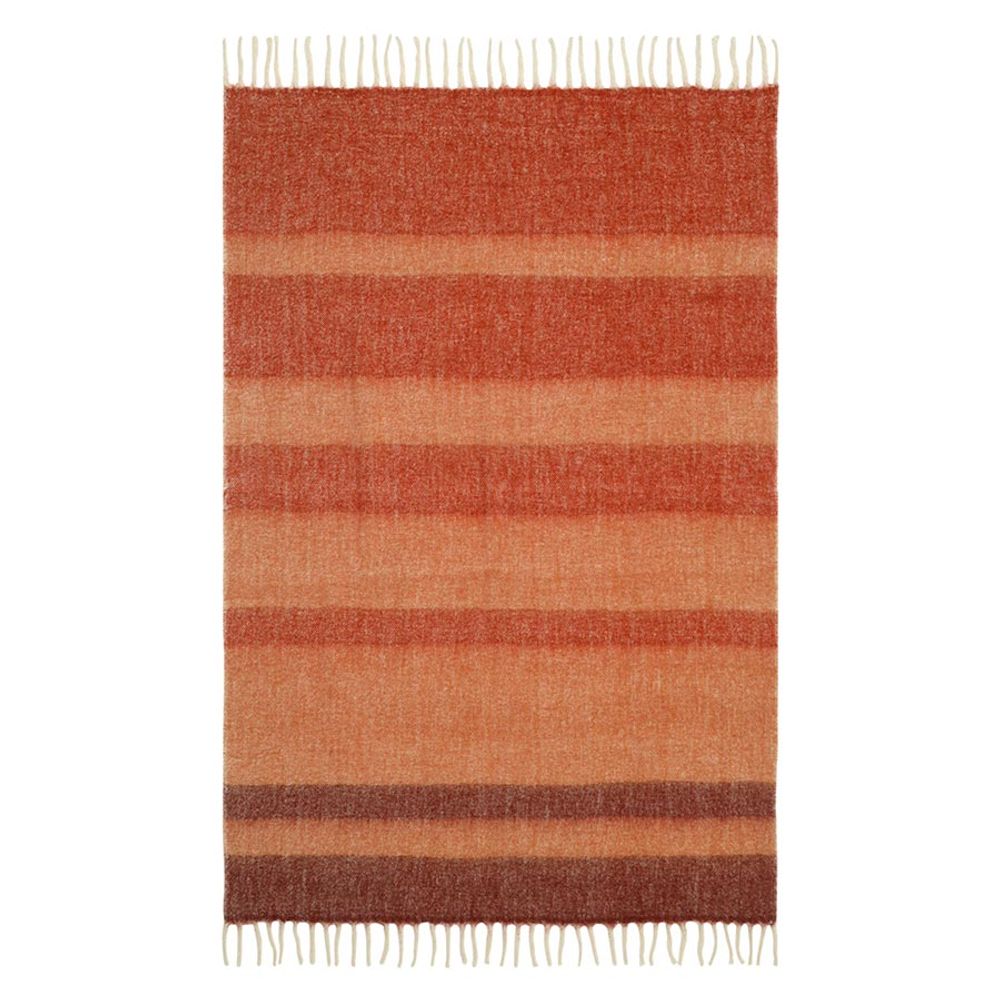 Плед мохеровый Over Horizon терракотового цвета из коллекции Trendy Ruffles, 130х180 см
