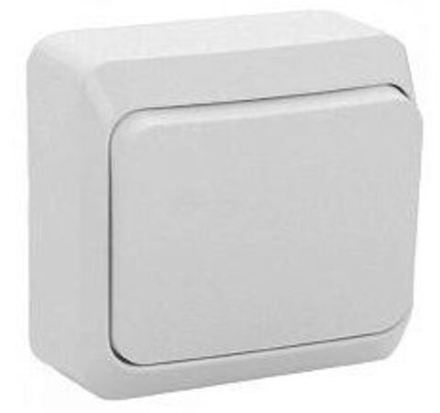 Выключатель 1кл. проходной белый ОП 10А, 220В Этюд (ВА 10-004В)