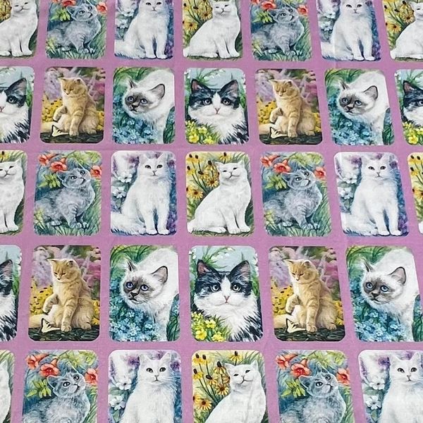 КОТОПОРТРЕТЫ, КУПОН 52 /110 см (6 рядов В ОДНОМ РЯДУ 18 КАРТИНОК), 100% хлопок Handmade Fabrics 2