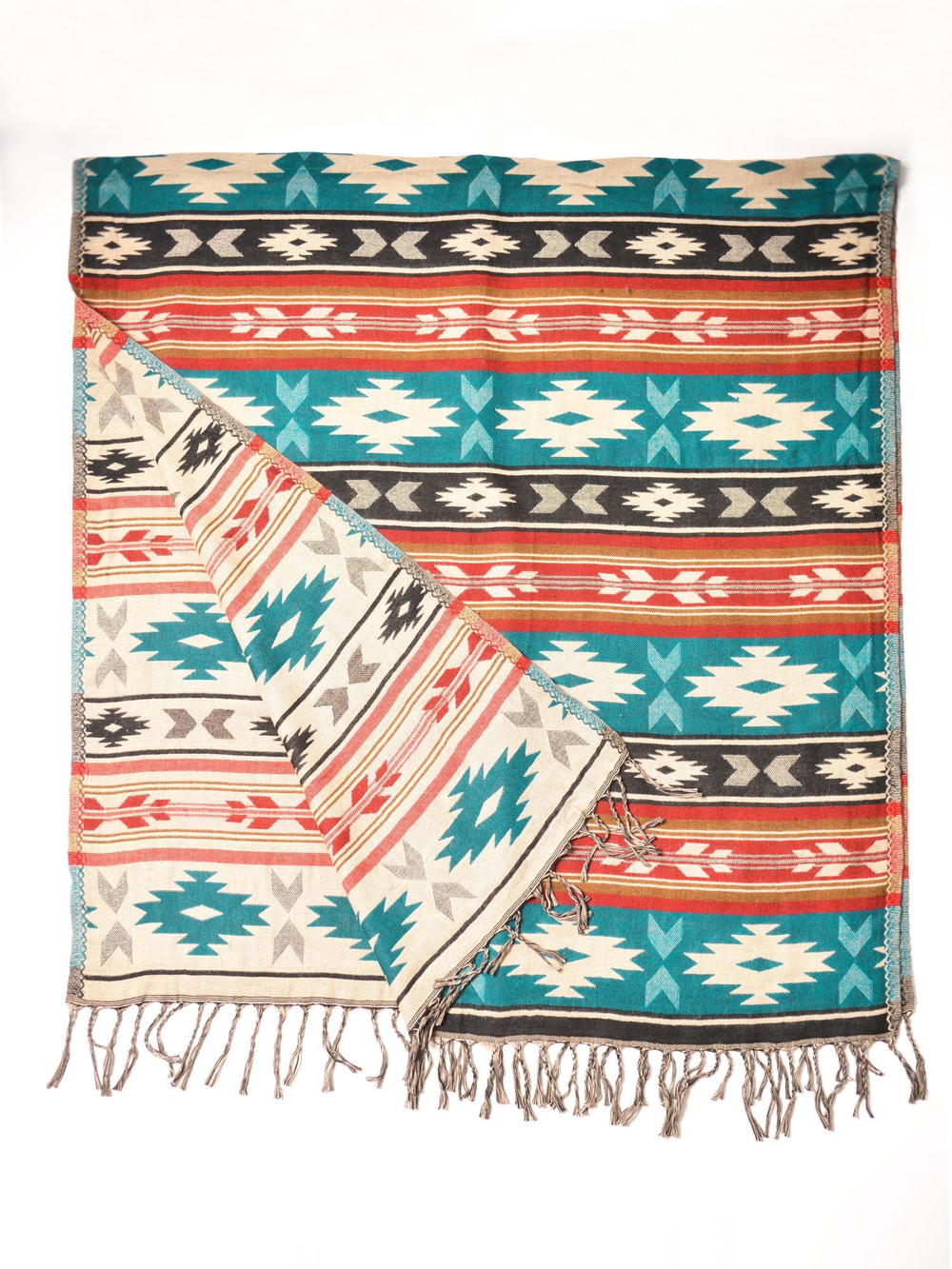 Шарф теплый с орнаментом Навахо